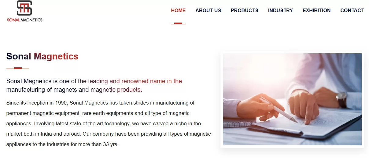 Top Permanent Magnet Manufacturers & Magnetic Separation Equipment Suppliers in India - Sonal Magnetics Ahmedabad